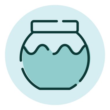 Tatlı reçeli, illüstrasyon, beyaz arkaplandaki vektör.