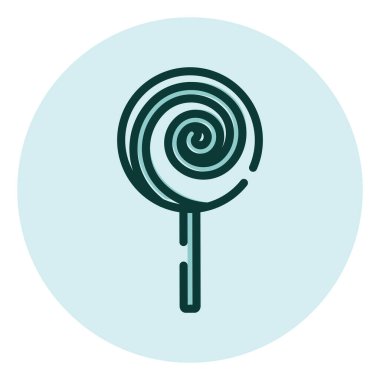 Şeker lolipopu, illüstrasyon, beyaz arkaplan üzerindeki vektör.