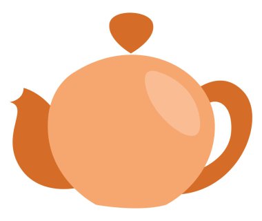 Geleneksel çaydanlık, illüstrasyon, beyaz arkaplan üzerindeki vektör.