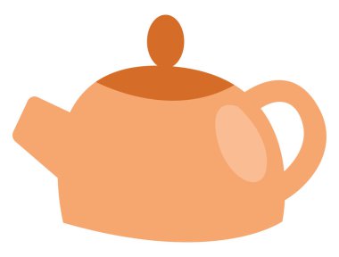 Restoran çaydanlığı, illüstrasyon, beyaz arkaplan üzerindeki vektör.