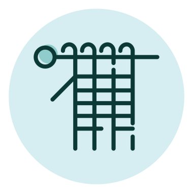 Beyaz arkaplanda tekstil örgü, illüstrasyon, vektör.