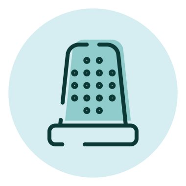 Tekstil yüksüğü, illüstrasyon, beyaz arkaplan üzerindeki vektör.