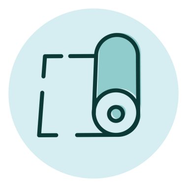 Beyaz arkaplanda tekstil kumaşı, illüstrasyon, vektör.