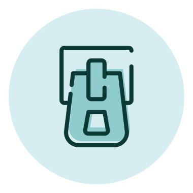 Tekstil fermuarı, illüstrasyon, beyaz arkaplan üzerindeki vektör.