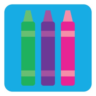 Oyuncak kalemler, illüstrasyon, beyaz arkaplan üzerindeki vektör.