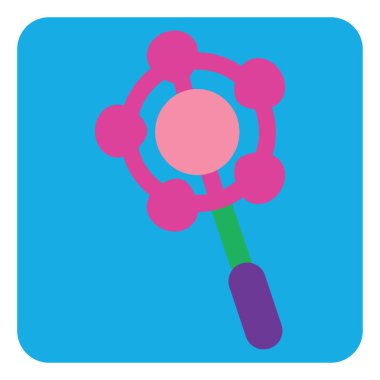 Oyuncak tıkırtısı, illüstrasyon, beyaz arkaplan üzerindeki vektör.