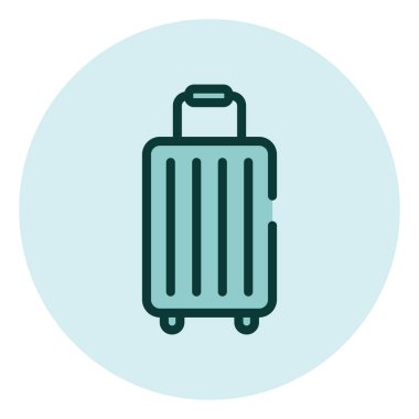 Seyahat bagajı, illüstrasyon, beyaz arka planda vektör..