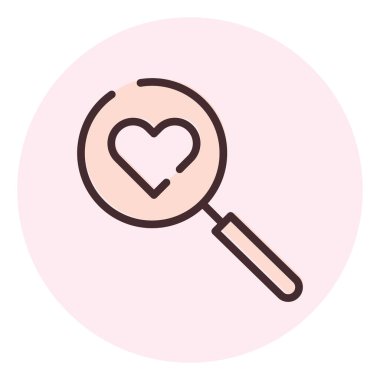 Sevgililer Günü araması, illüstrasyon, beyaz arkaplanda vektör.