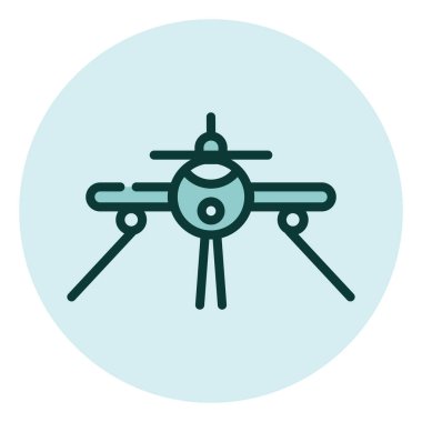 Uçan mavi uçak, illüstrasyon, beyaz zemin üzerinde vektör.