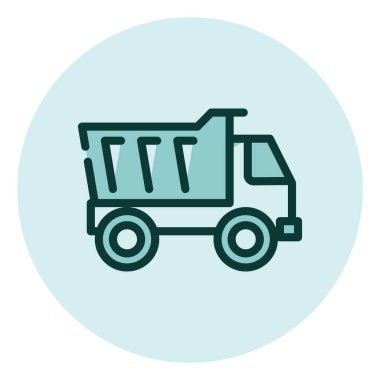 Çalışma kamyonu, illüstrasyon, beyaz arkaplandaki vektör.