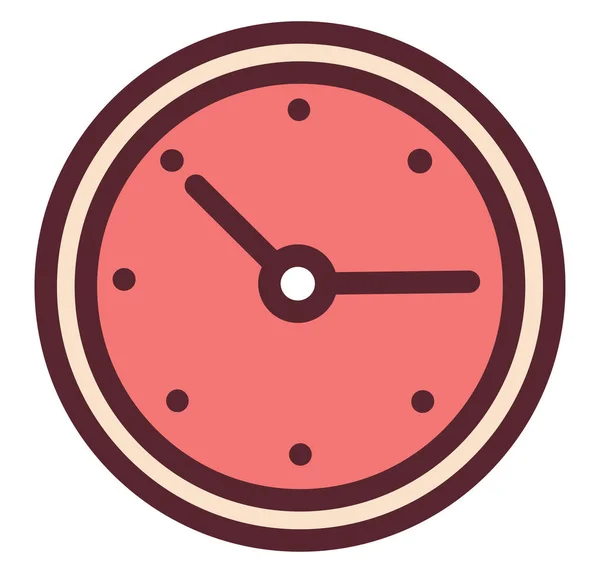 Reloj Oficina Ilustración Vector Sobre Fondo Blanco — Vector de stock