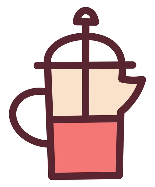 Office Teapot Illustration Vector White Background — Stock Vector