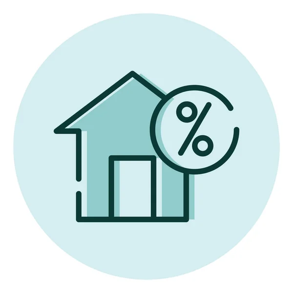 Imobiliário Hipoteca Ilustração Vetor Sobre Fundo Branco —  Vetores de Stock