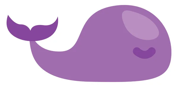 Baleine Mer Pourpre Illustration Vecteur Sur Fond Blanc — Image vectorielle