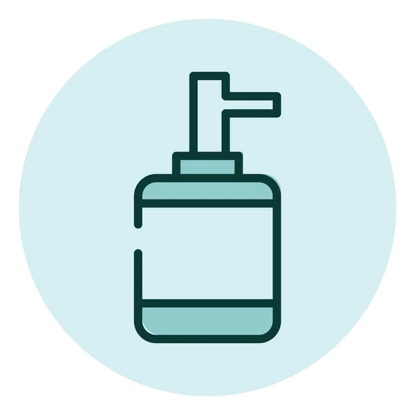 Kişisel Bakım Sıvı Sabunu Illüstrasyon Beyaz Arkaplandaki Vektör — Stok Vektör