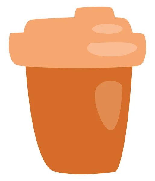 Caffè Latte Tazza Illustrazione Vettore Sfondo Bianco — Vettoriale Stock