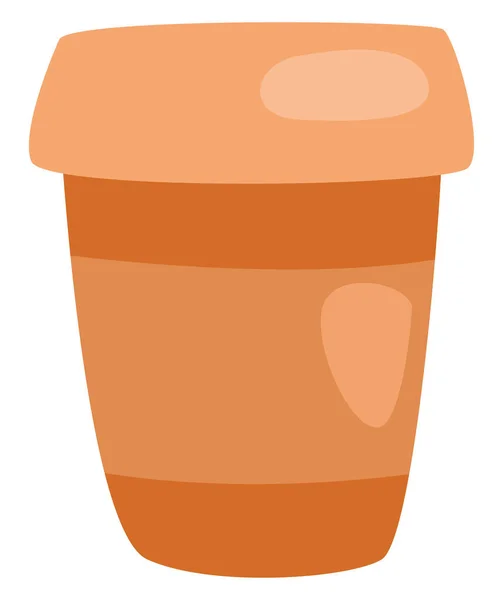 Plastic Tea Cup Illustration Vector White Background — Stock Vector
