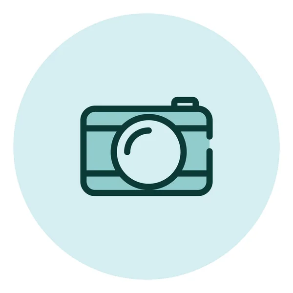 Мандрівна Фотокамера Ілюстрація Вектор Білому Тлі — стоковий вектор