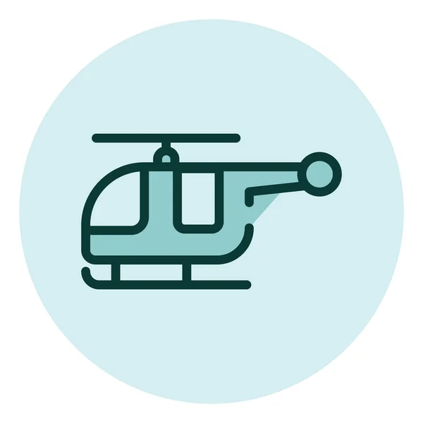 Elicottero Volante Illustrazione Vettore Sfondo Bianco — Vettoriale Stock