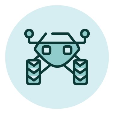 Kamyon 4x4, illüstrasyon, beyaz arkaplan üzerindeki vektör.