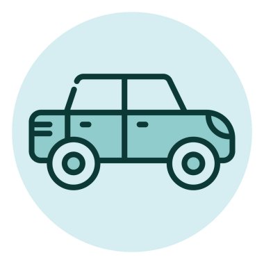 Eski araba, illüstrasyon, beyaz arkaplan üzerinde vektör.