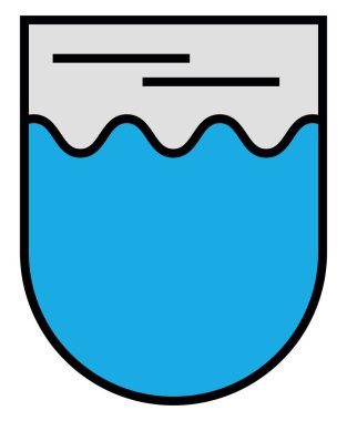 Su dolu bardak, illüstrasyon, beyaz arkaplan üzerinde vektör.