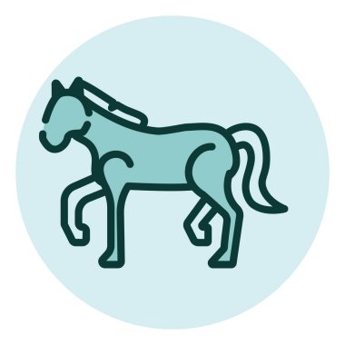 Vahşi at, illüstrasyon, beyaz arka planda vektör..