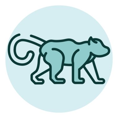 Vahşi su samuru, illüstrasyon, beyaz arka planda vektör.