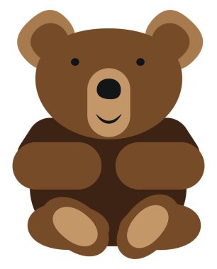 Yavru ayı, illüstrasyon, beyaz arka planda vektör.