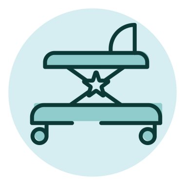 Bebek bakıcısı, illüstrasyon, beyaz arka plandaki vektör.