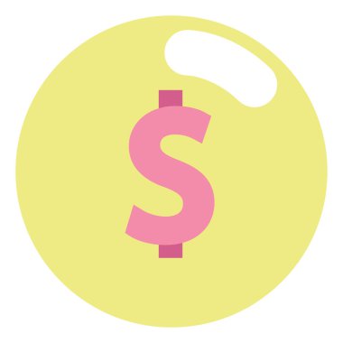 Bankacılık doları, illüstrasyon, beyaz arkaplan üzerindeki vektör.