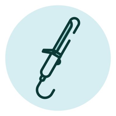 Güzellik maşası, illüstrasyon, beyaz arka planda vektör..