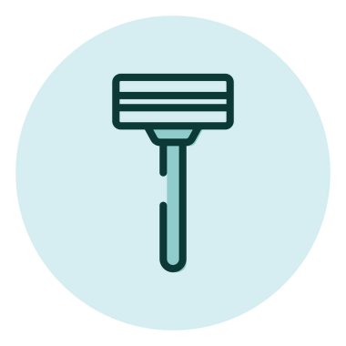 Güzellik jileti, illüstrasyon, beyaz arka planda vektör..