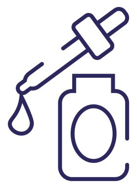 Yüz serumu, illüstrasyon, beyaz arkaplandaki vektör..