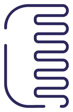 Güzellik tarağı, illüstrasyon, beyaz arka planda vektör..