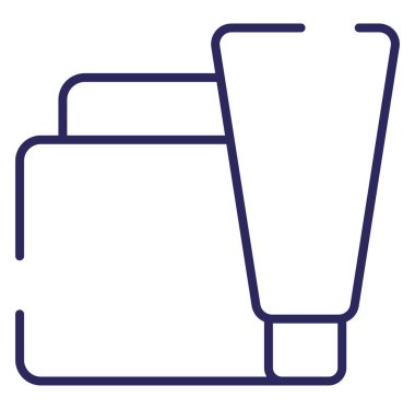 Güzellik ürünleri, illüstrasyon, beyaz arkaplandaki vektör.