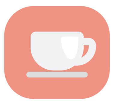 Kahvaltı kahvesi, illüstrasyon, beyaz arka planda vektör..