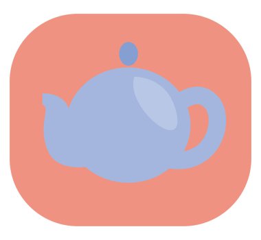 Kahvaltı çaydanlığı, illüstrasyon, beyaz zemin üzerindeki vektör..