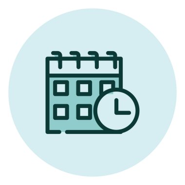 İş teslim tarihi, illüstrasyon, beyaz arkaplandaki vektör.