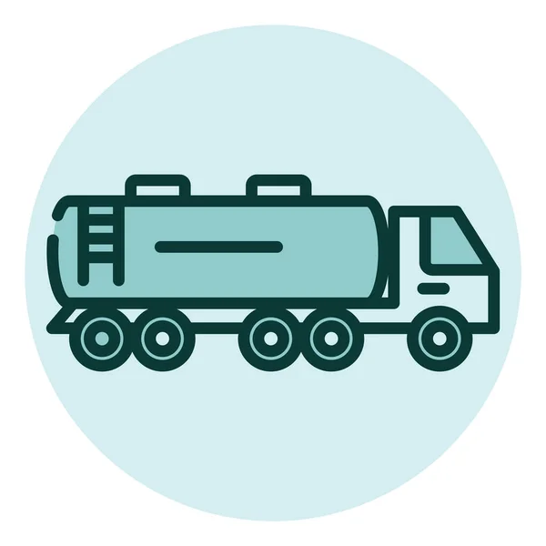 Tankwagen Illustration Vektor Auf Weißem Hintergrund — Stockvektor