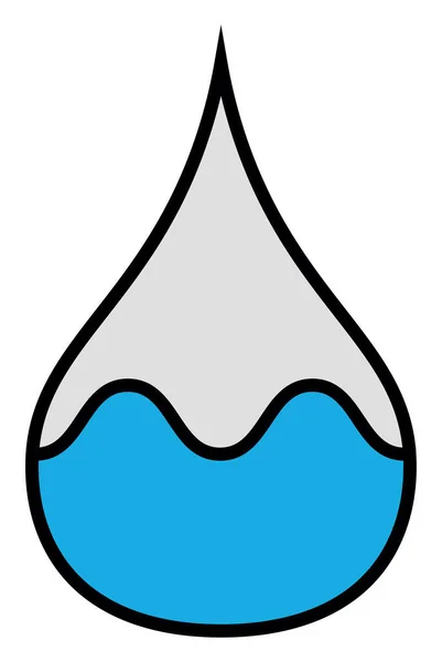 Gota Agua Ilustración Vector Sobre Fondo Blanco — Archivo Imágenes Vectoriales