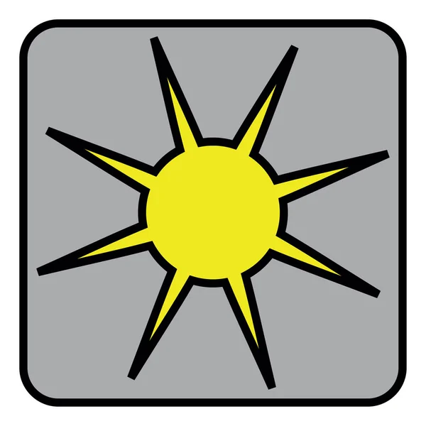 Slunečné Počasí Ilustrace Vektor Bílém Pozadí — Stockový vektor
