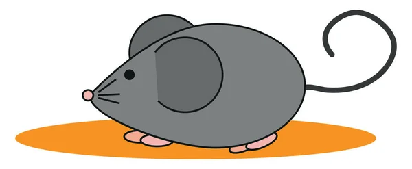 Dětská Myš Ilustrace Vektor Bílém Pozadí — Stockový vektor