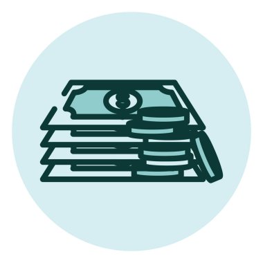 İş sermayesi, illüstrasyon, beyaz arkaplan üzerindeki vektör.