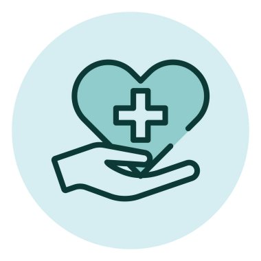 İş sektörü sağlık hizmetleri, illüstrasyon, beyaz arkaplan üzerindeki vektör.