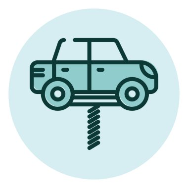 Araba kontrolü, illüstrasyon, beyaz arkaplanda vektör..