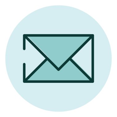 Kişi posta zarfı, illüstrasyon, beyaz arkaplan üzerindeki vektör.