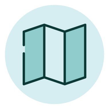 Kişi haritası, illüstrasyon, beyaz arkaplan üzerindeki vektör.