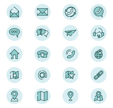 Telefon bağlantıları, illüstrasyon, beyaz arkaplan üzerindeki vektör.