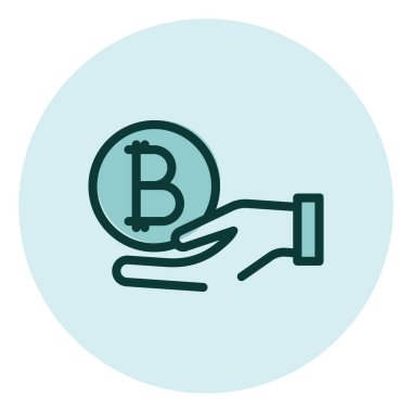 Kripto para birimi geliri, illüstrasyon, beyaz arkaplan üzerindeki vektör.